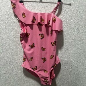 BOGO free -Old Navy Pink Butterfly Print Swimsuit